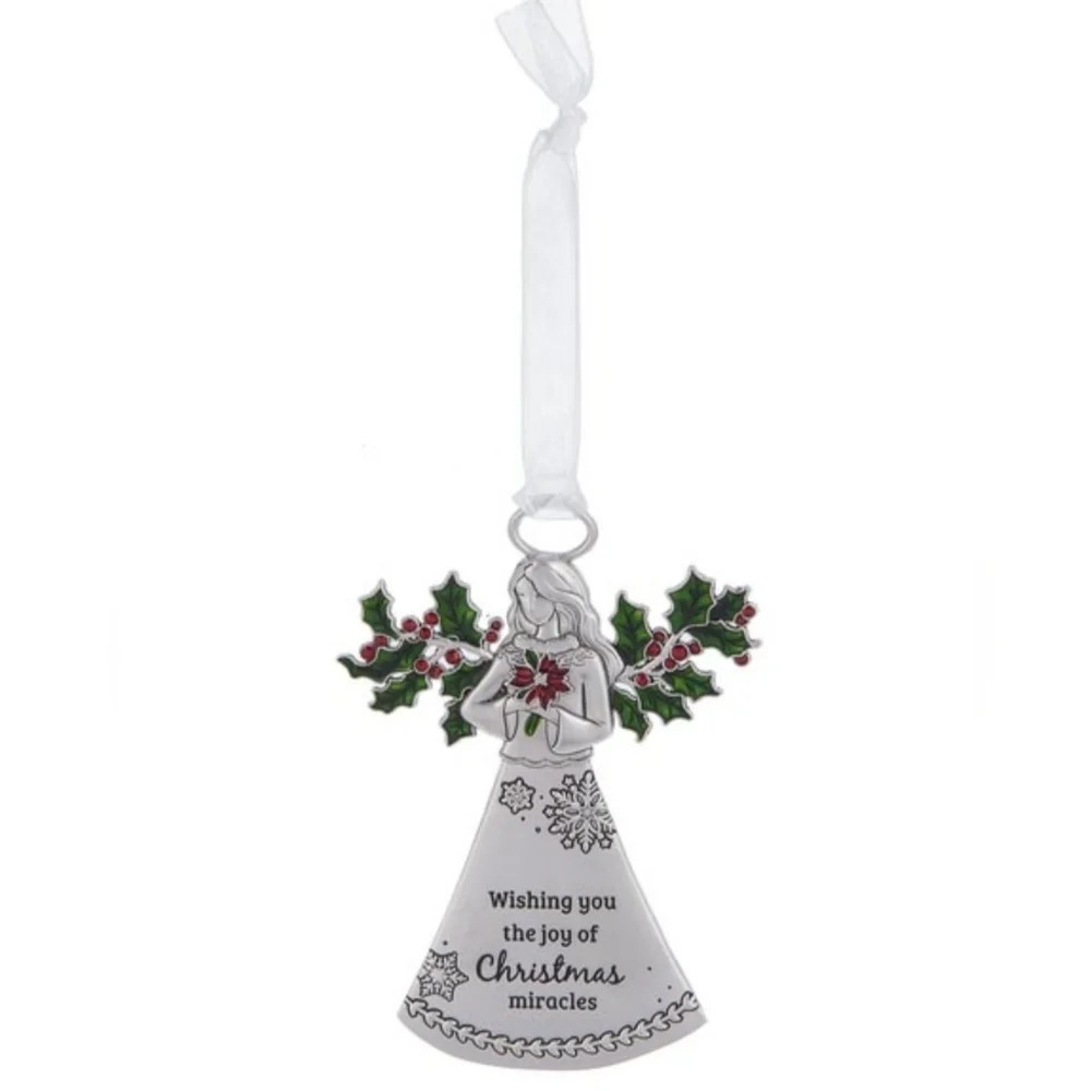 Ganz  Angel Wishing You The Joy of Christmas Miracles Ornament